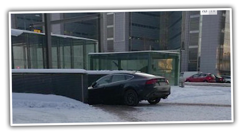 Illustration for article titled Finnish Parliament Member Drives Audi A7 Down Parking Garage Stairs